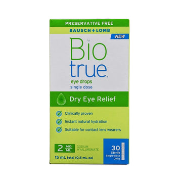 Bausch & Lomb Biotrue Preservative Free Eye Drops Dry Eye Relief (30 x 0.5 mL)