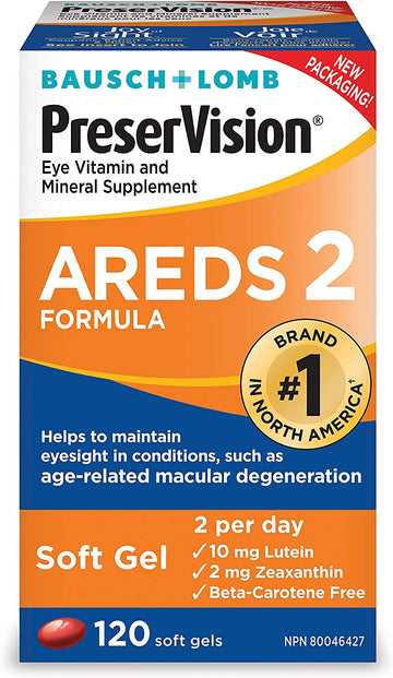 PreserVision AREDS 2 Vitamin & Mineral Supplement Soft Gels, 120 Count